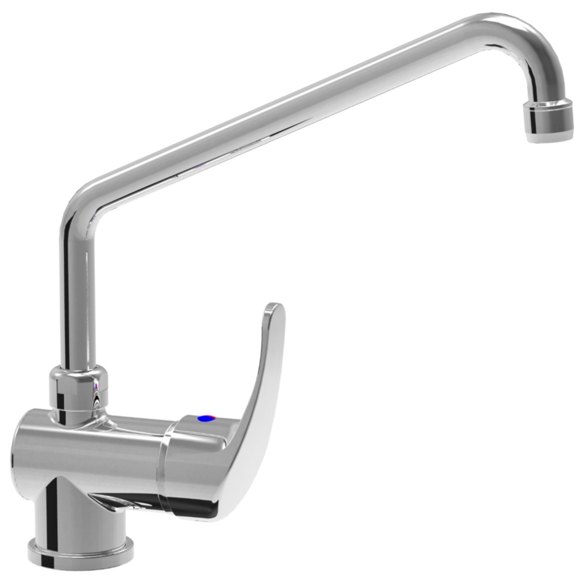 Monoblock single lever mixer tap with adjustable spout d. 18