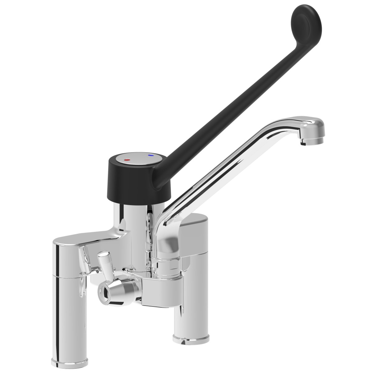 Two holes long lever mixer tap C40 attachment to shower units