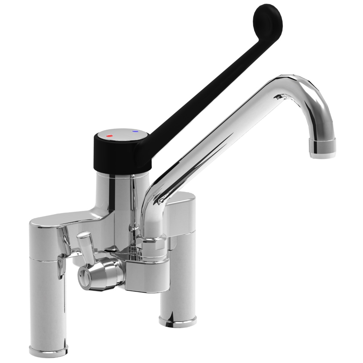 Two holes long lever mixer tap Slim with diameter 22 spout attachment to shower units