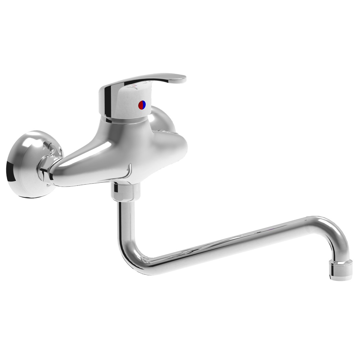 Two holes single lever wall mounted mixer tap