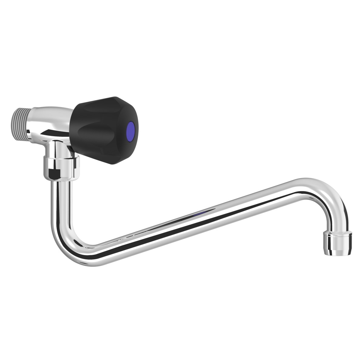 Horizontal tap with plastic handle
