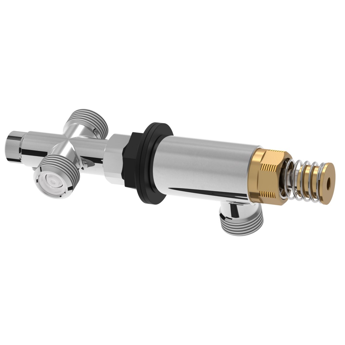 Self closing tap for steel wash basin with pre-mixer